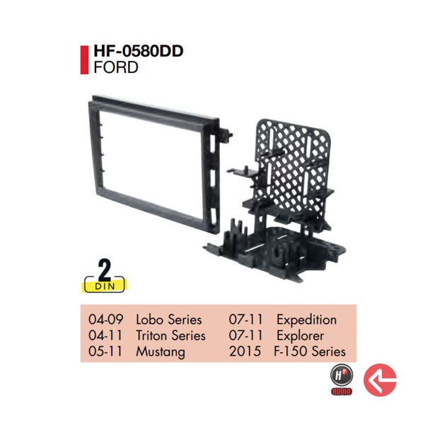 Imagen de Frente Para Auto Ford - 2 Din - Hf-0580DD - Hf Audio