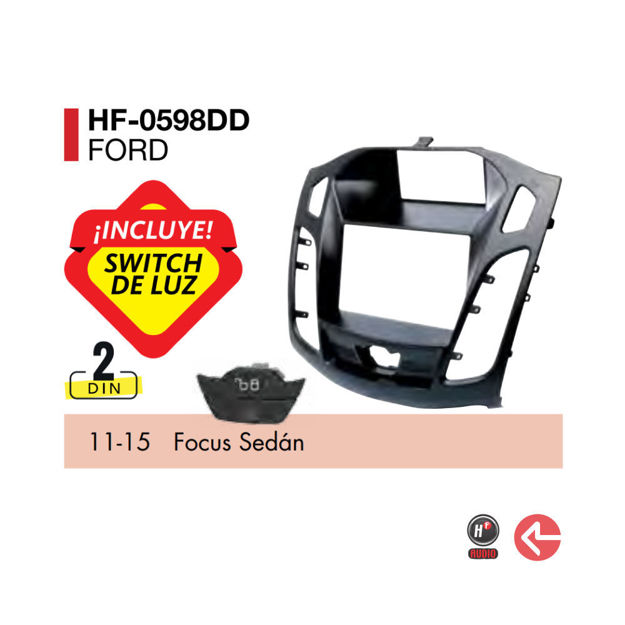 Imagen de Frente Para Autoestereo Ford - 2 Din - HF-0598DD - Hf Audio